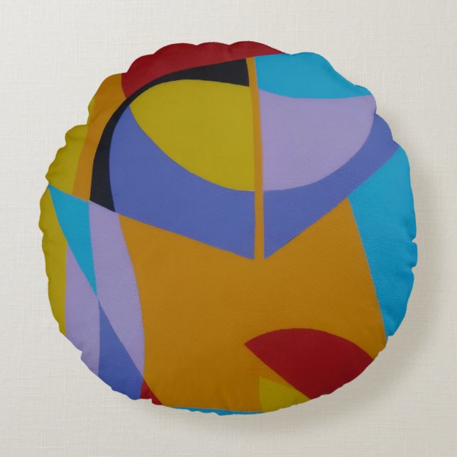 Belles et Vibrantes Couleurs ! Coussin Rond (Devant)