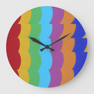 Belles et Vibrantes Couleurs ! Grande Horloge