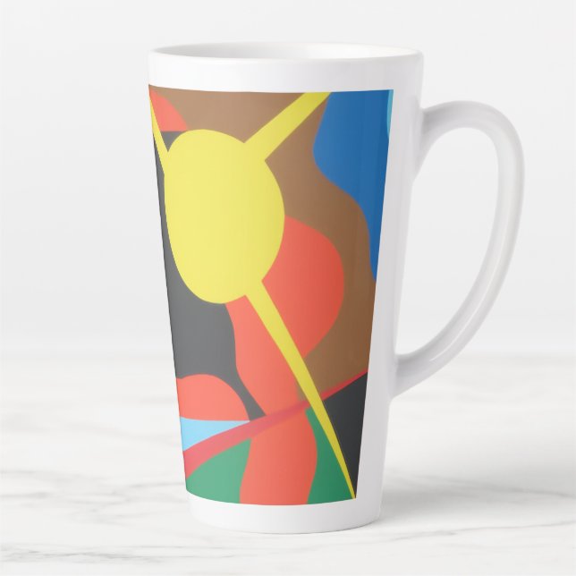 Belles et Vibrantes Couleurs ! Mug Latte (Droite)