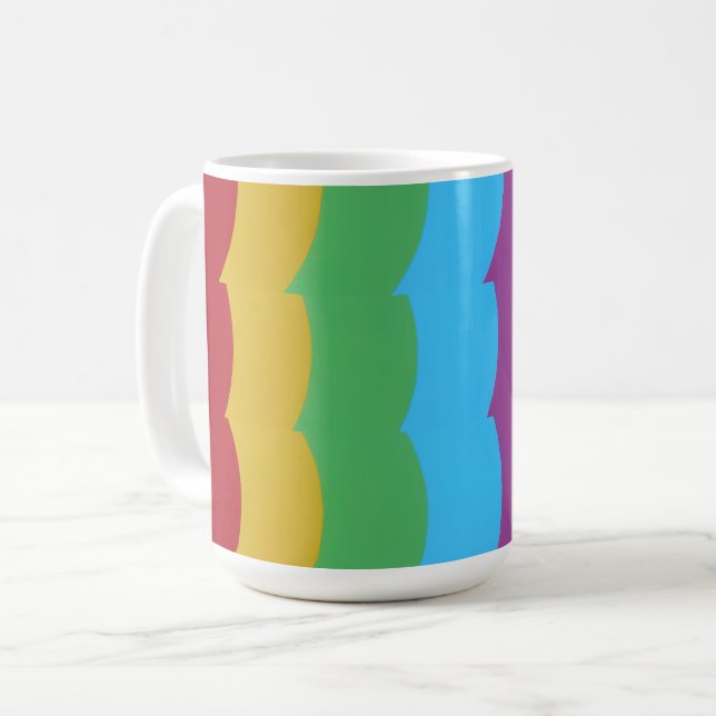 Belles et Vibrantes Couleurs ! Tasse à Café (Devant gauche)