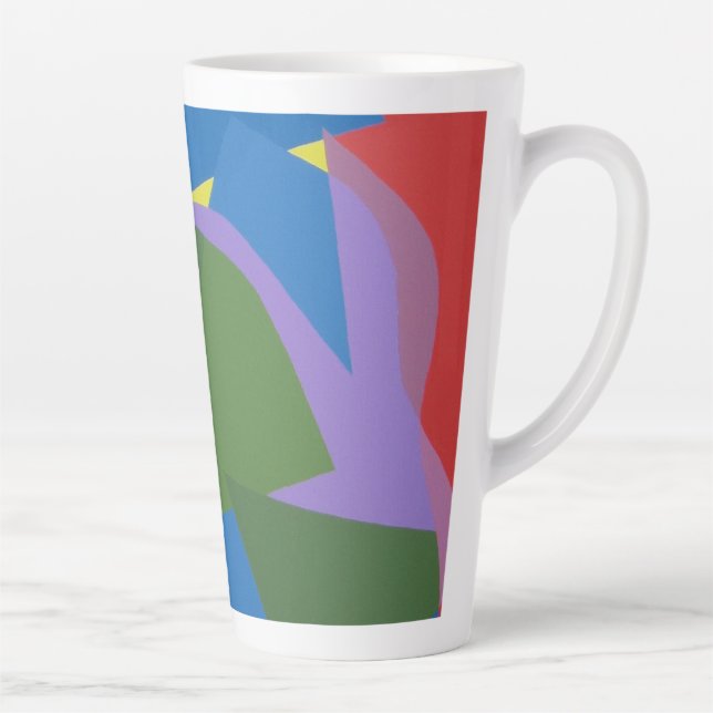 Belles et Vibrantes Couleurs ! Tasse à Latte (Droite)