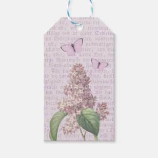 Belles étiquettes cadeau de fleurs vintages avec l