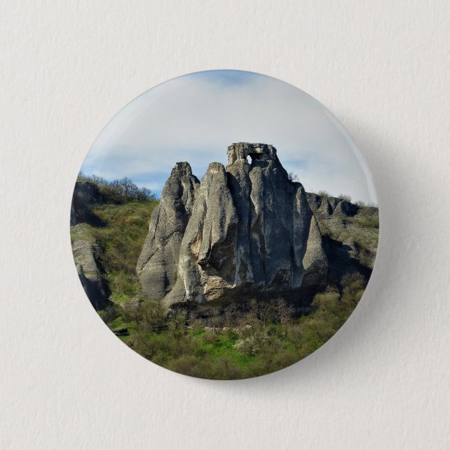 Belles falaises Photo Badge rond (Devant)