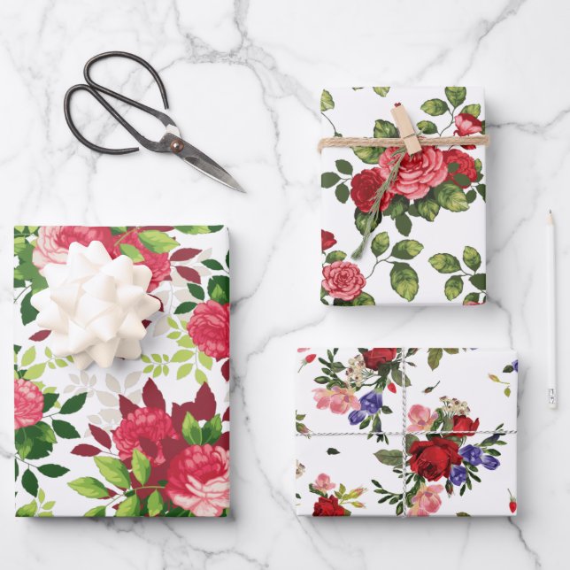 Belles feuilles de papier Motif à enveloppement ro (Recto)