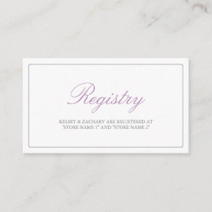 Belles flèches Cartes de Registre / Lilac et Grey