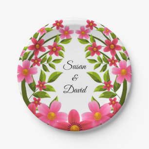 Belles Fleurs 1 Mariage_GC - Assiettes en papier
