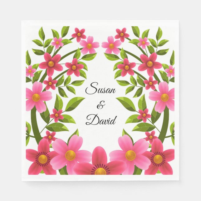 Belles Fleurs 1Mariage_GC - Serviettes en papier (Devant)