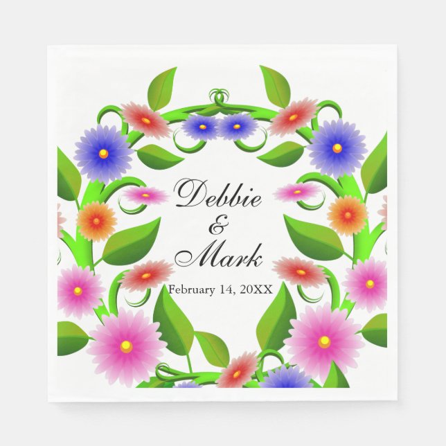 Belles Fleurs 2 Mariage_GC - Serviettes en papier (Devant)