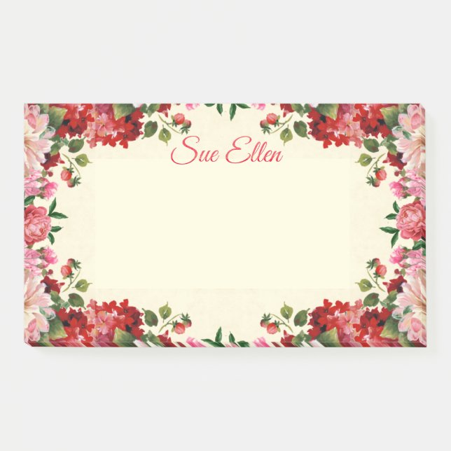 Belles fleurs 402 Post-It Notes (Devant)