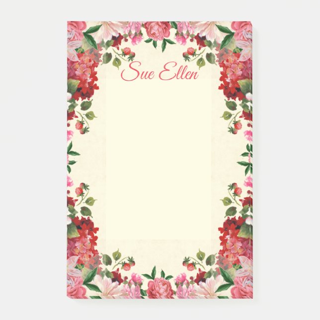 Belles fleurs 402 Post-It Notes (Devant)