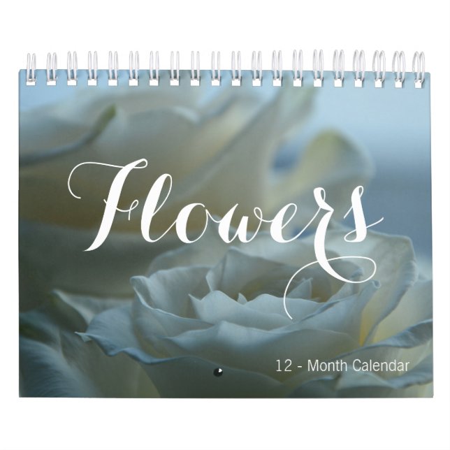Belles FLEURS Calendrier de 12 mois (Protection)