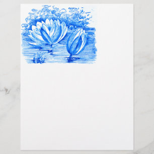 Belles fleurs de lotus bleues