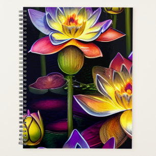 Belles fleurs de Lotus la nuit