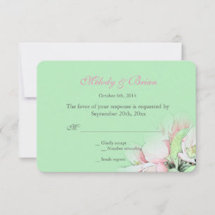 Belles fleurs de pomme rose en mariage rsvp vert