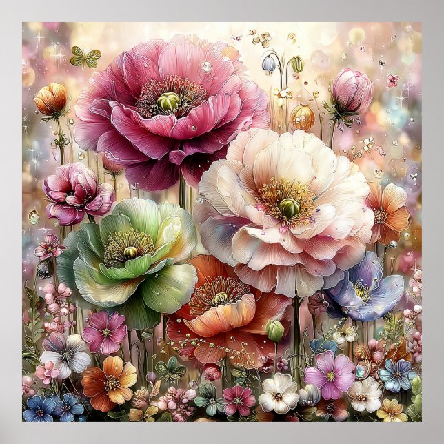 Belles fleurs de printemps Art mural 3a (Devant)