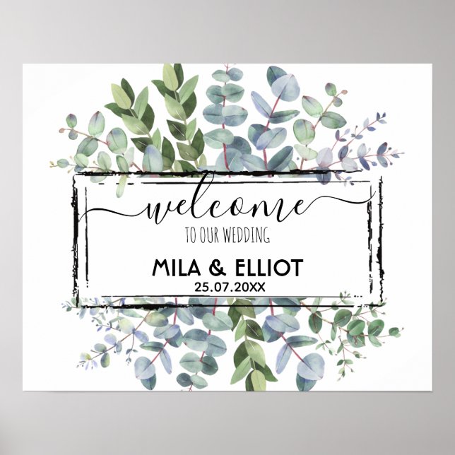 Belles fleurs et affiche d'eucalyptus (Devant)