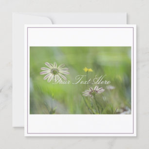 Belles Fleurs Mauves Pâles Carte Plate à Votre Tex
