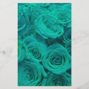Belles fleurs turquoises roses turquoises