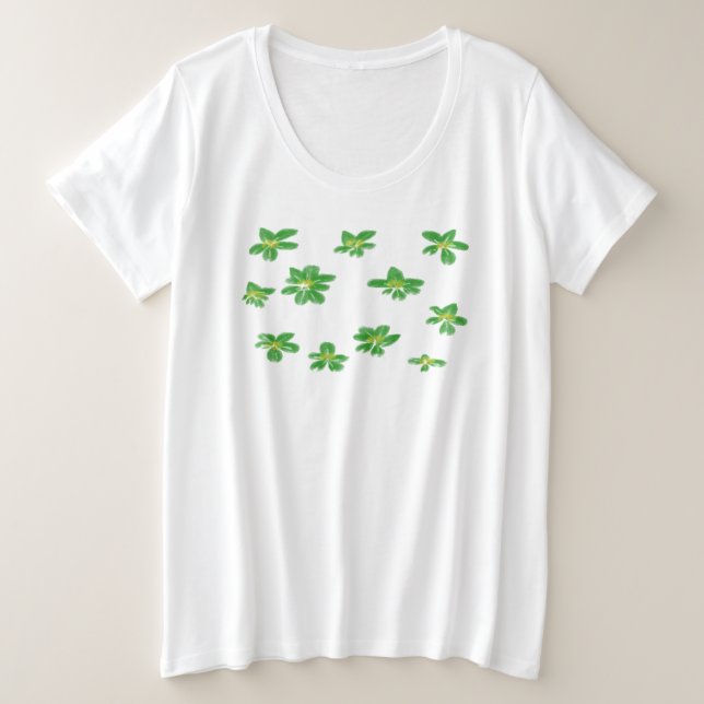 Belles fleurs vertes pour l'été (Design devant)