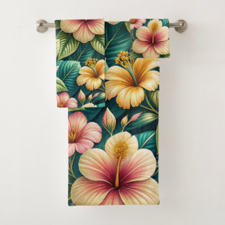 BELLES GRANDES FLEURS TROPICALES D'HIBISCUS