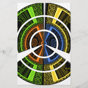 Belles illustrations circulaires africaines coloré