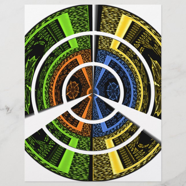 Belles illustrations circulaires africaines coloré (Devant)