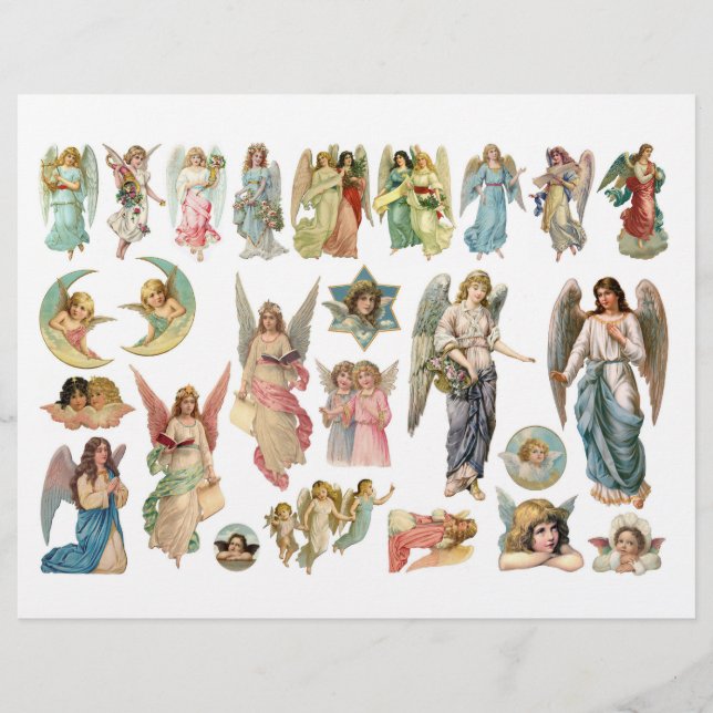 Belles illustrations d'anges de la ferraille victo (Devant)