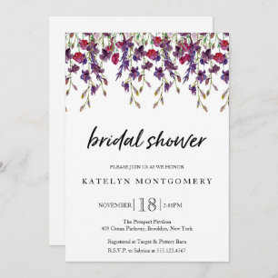 Belles invitations à la douche nuptiale des Fleurs