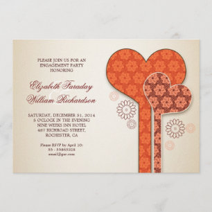 belles invitations à une partie d'engagement