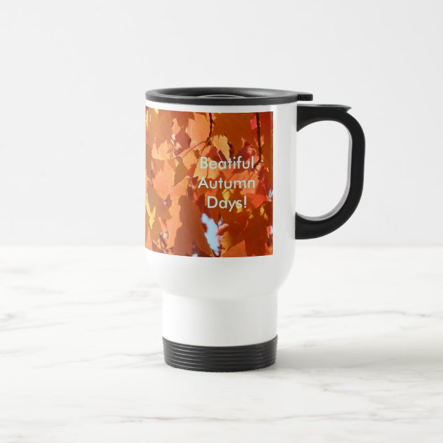Belles journées d'automne ! Mug de voyage Feuilles (Droite)