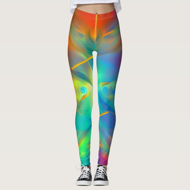 Belles Leggings d'Art Abstrait (Devant)