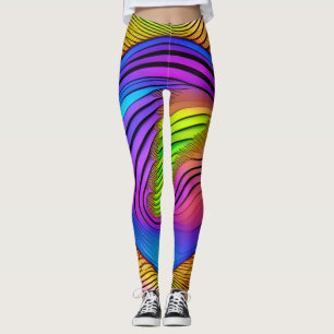 Belles Leggings d'Art Abstrait