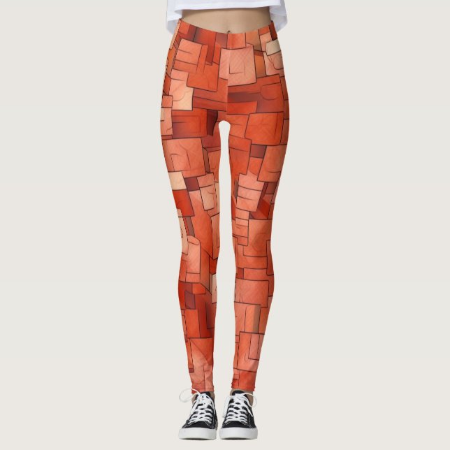 Belles Leggings d'Art Abstrait Traditionnel (Devant)
