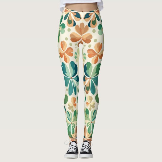 Belles Leggings d'Art Abstrait Traditionnel (Devant)