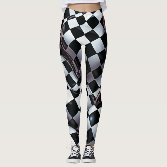Belles Leggings d'Art Abstrait Traditionnel (Devant)