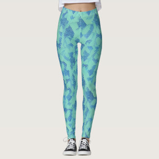 Belles Leggings d'Art Abstrait Traditionnel