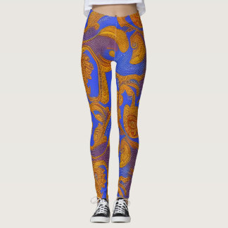 Belles Leggings d'Art Abstrait Traditionnel
