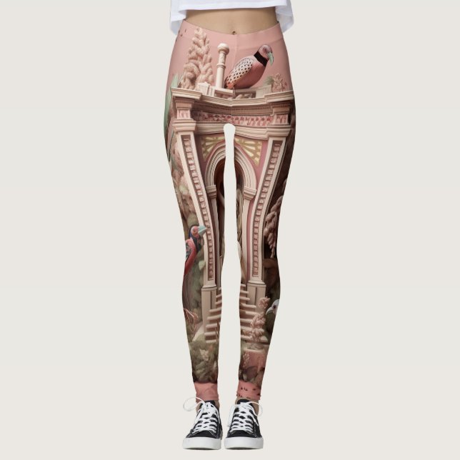 Belles Leggings d'Art Abstrait Traditionnel (Devant)