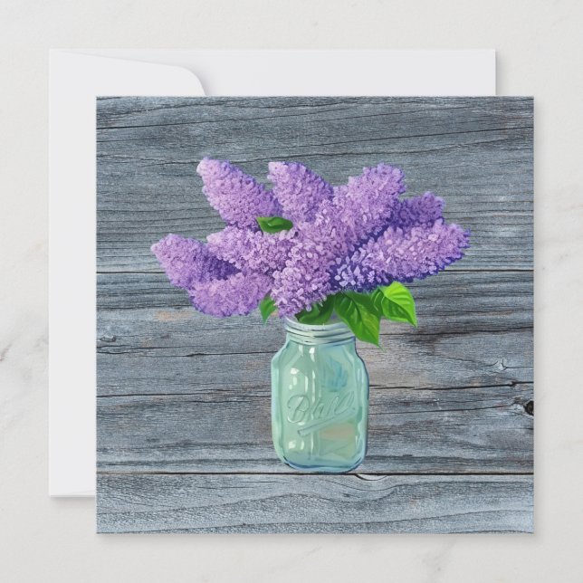 Belles Lilacs En Mason Jar Rustique (Devant)