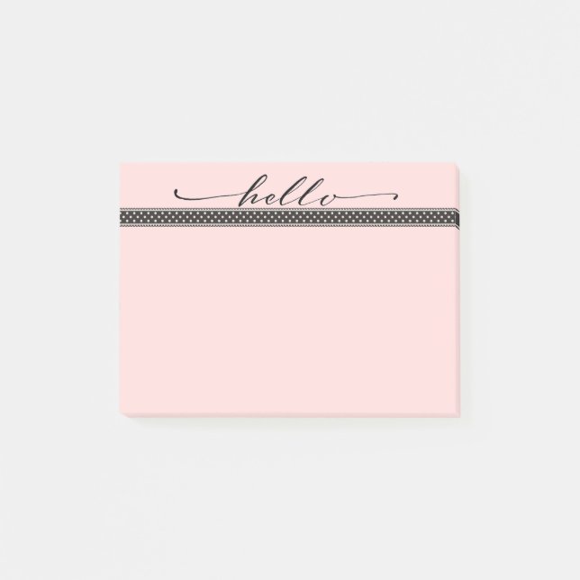 Belles notes de post-it de bonjour (Devant)