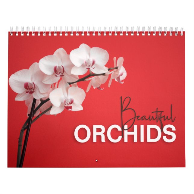 Belles orchidées avec Notes Calendrier mural (Protection)