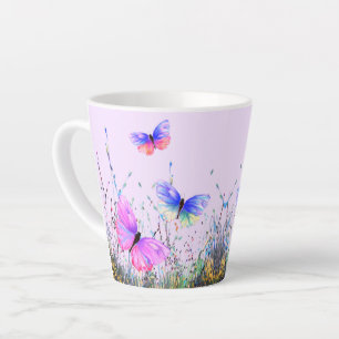 Belles papillons couleur Latte Mug