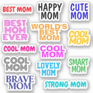 Belles Paroles pour Maman Cool Autocollants Mign