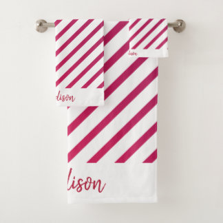 Belles rayures roses et rouges