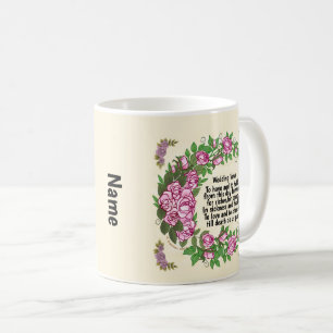 Belles tasses de Mariage Rose Vows