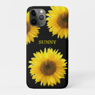 Belles tournesols sur Coque noir-Mate iPhone Cas
