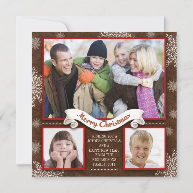 belles vacances d'hiver salutations cartes photos (Devant)