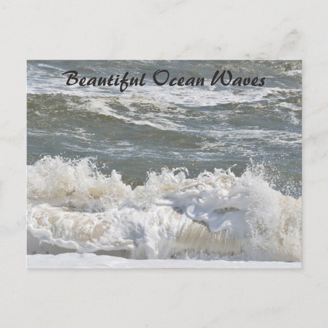 Belles vagues océaniques Carte postale (Devant)