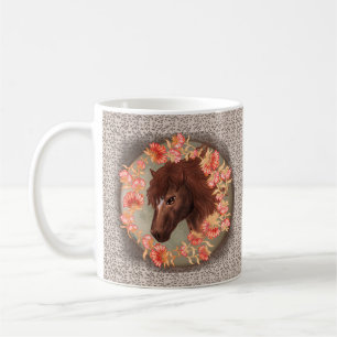 Bellflower Chestnut Horse nom personnalisé Mug