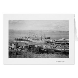 Bellingham, WA Docks Vue des navires de bois